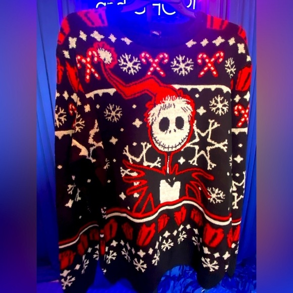 Tim Burton’s The Nightmare B4 Christmas Ugly Christmas Sweater. Authentic. NWT - Picture 13 of 13